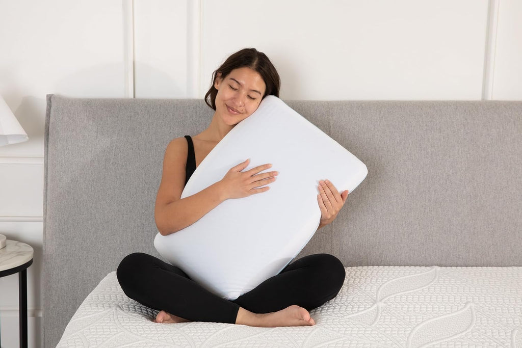 Cooling Pillow for Sleeping, Standard Size Cooling Memory Foam Pillow for Hot Sleepers, Reversible Ergonomic Design