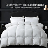 Feather Comforter Twin, Filled with Feather and Downfiber, All Season White Fluffy Duvet Insert