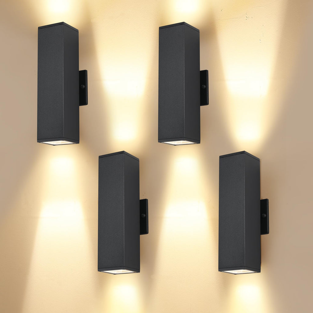 Outdoor Porch Lights, Aluminum Outdoor Wall Sconce 14 in, 4 Packs