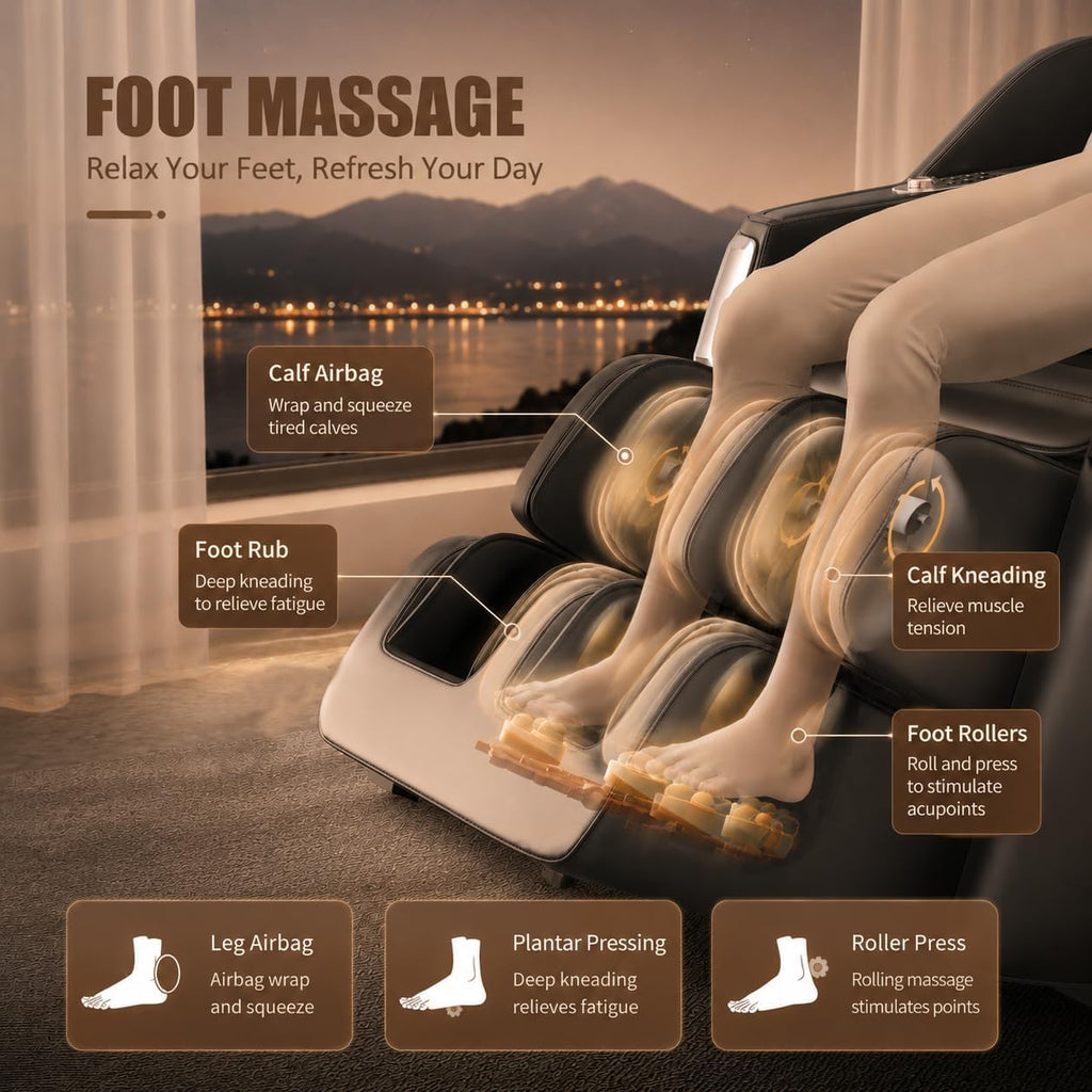 Full Body Massage Chair : Zero Gravity Massage Chairs with SL Track, 3D Robot Hands, Heat, Airbag Massage, Foot
