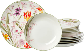 Flora 12-Piece Porcelain Dinner Set
