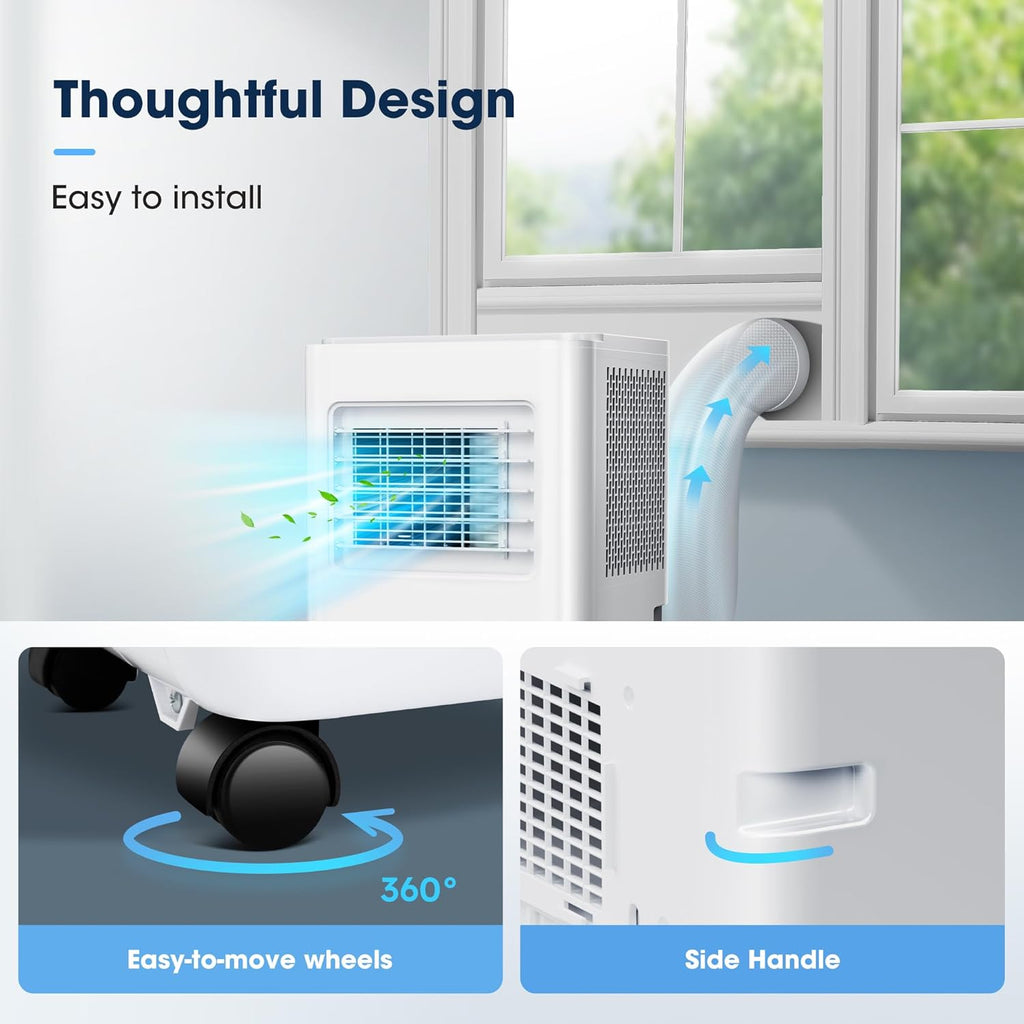 2026 Upgraded Portable Air Conditioners 10000 BTU, Smart Portable AC Unit with App & Remote Control, 4-in-1 Cooling