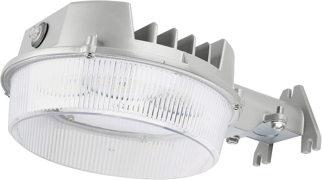 LuminaGuard 43W LED Dusk to Dawn Barn Light, Silver Gray, 1-Pack | 5000lm 5000K daylight, UL Listed security light