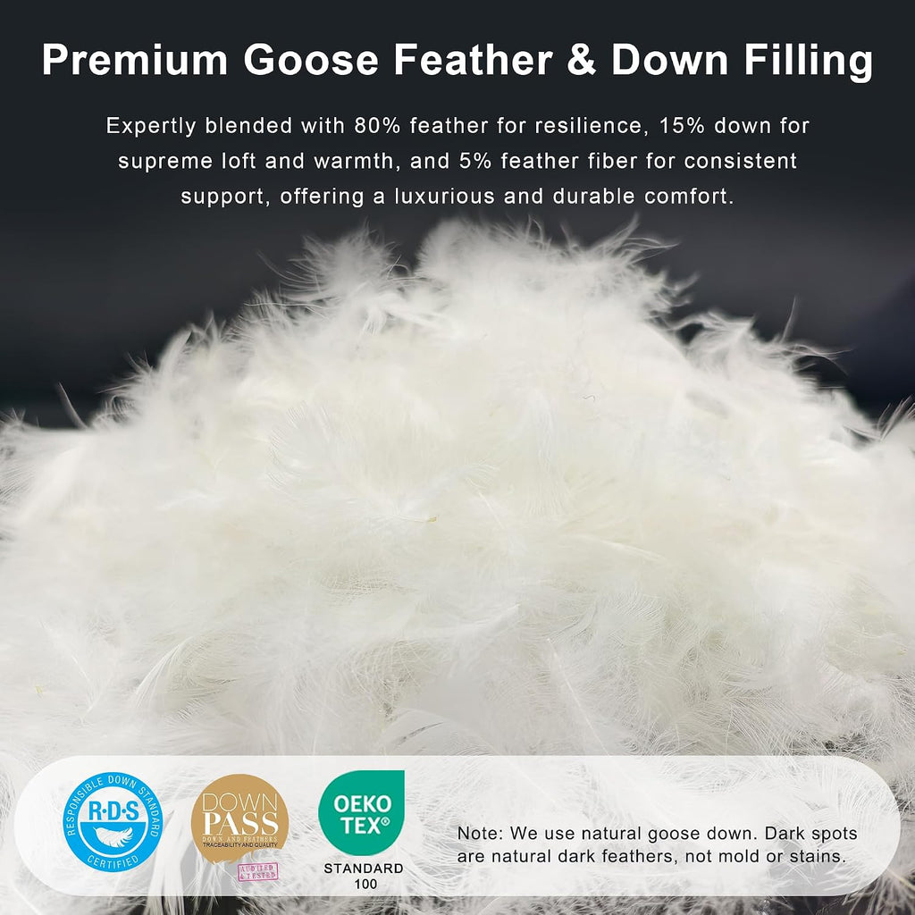 White Goose Feather Down Comforter King, Duvet Insert