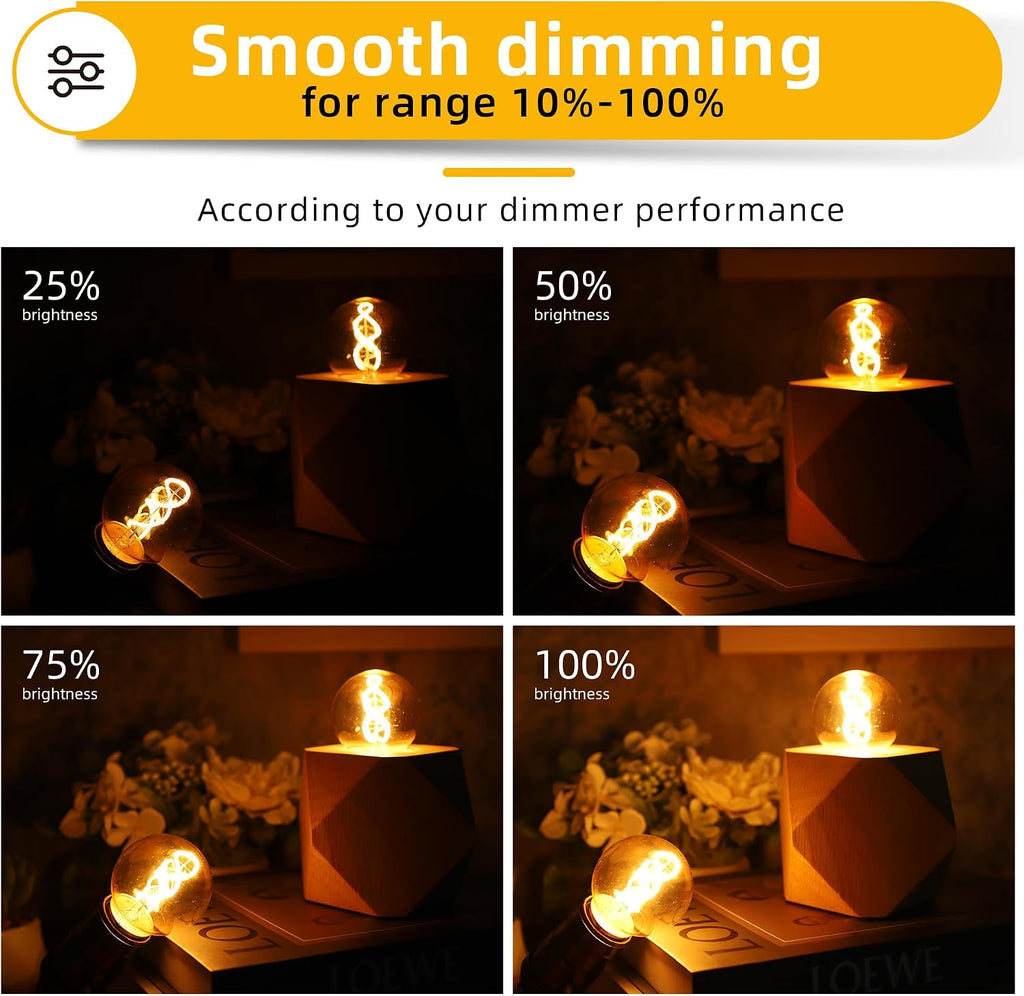 E12 Amber Light Bulbs 25 watt,G16.5 LED Candelabra Bulb