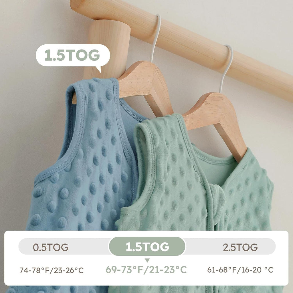 Baby Sleep Sack TOG 1.5 Fleece with Plush Dots 2 Pack