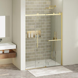 56-60" W x 75" H Frameless Sliding Shower Door, Shower Glass Door with 1/4" Thick Tempered Glass