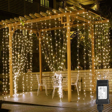 Lighting EVER 306 LED Curtain Lights, 10×10 ft Plug in Hanging Fairy Lights