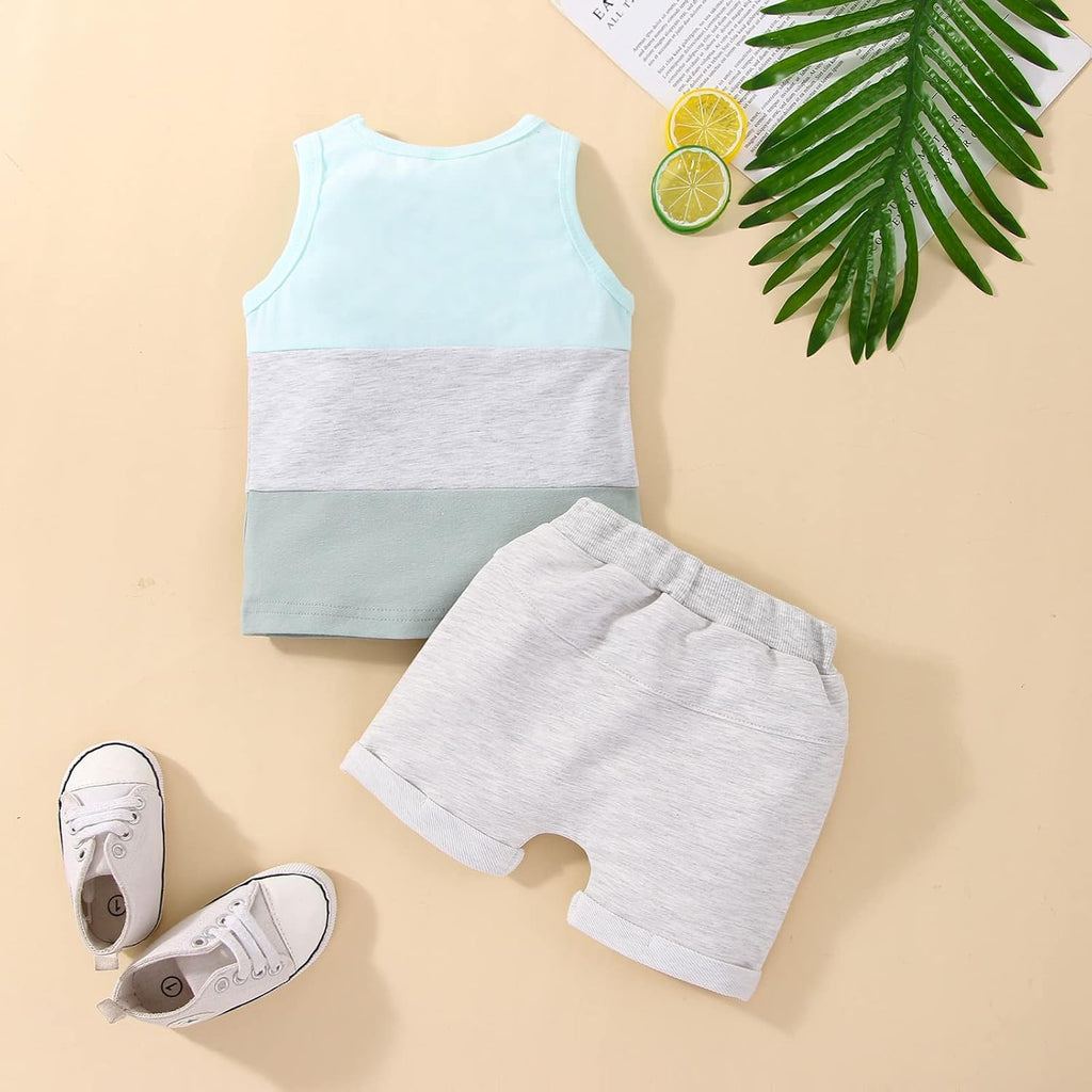 Toddler Baby Boy Clothes Sleeveless Shirts Shorts Set