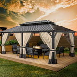 12' x 20' Hardtop Gazebo,Outdoor Aluminum Frame Permanent Pa - Image 2