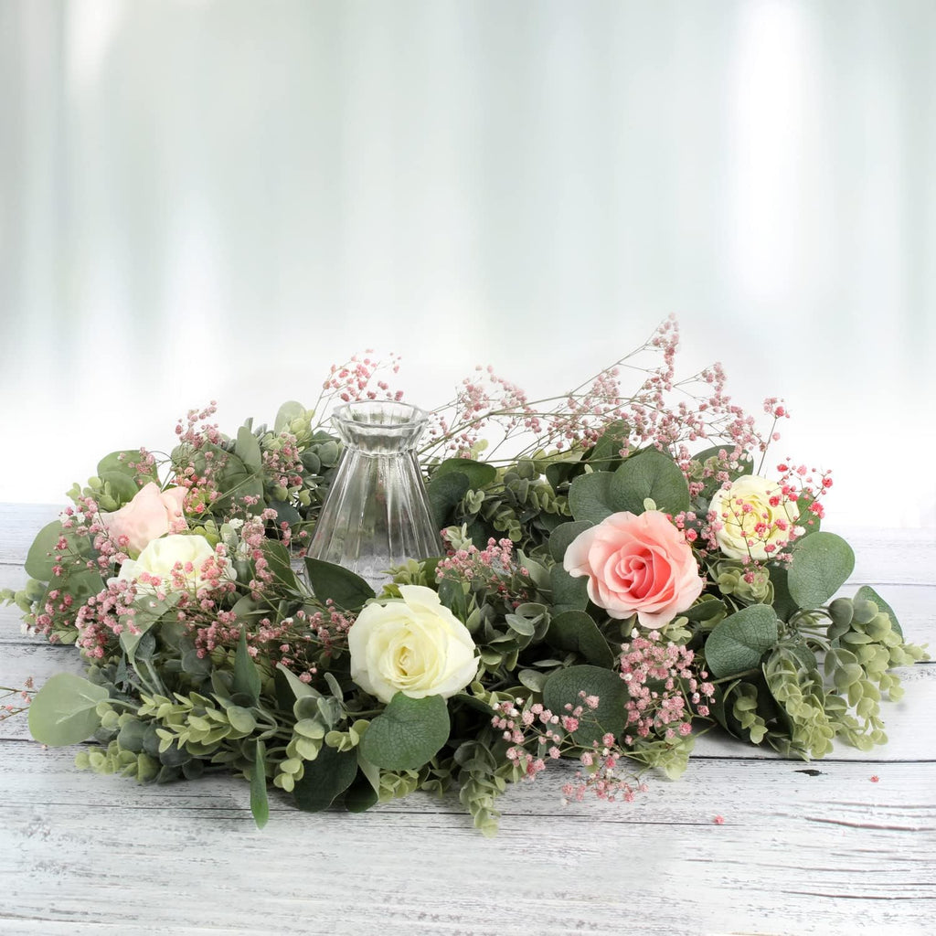 6.2 Ft Long Faux Eucalyptus Greenery - Wedding Arch Summer Decor - Lambs Ear & Magnolia Garland