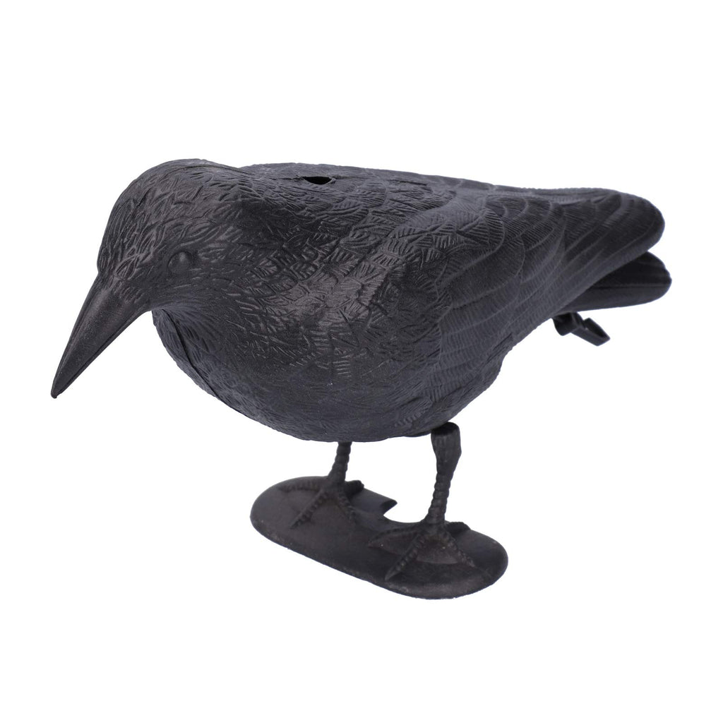 Realistic Crow Decoys, Life Sized Simulation Crow Statue Hunting Bait Decoys Black Crow Figuring, Flying Bird Props