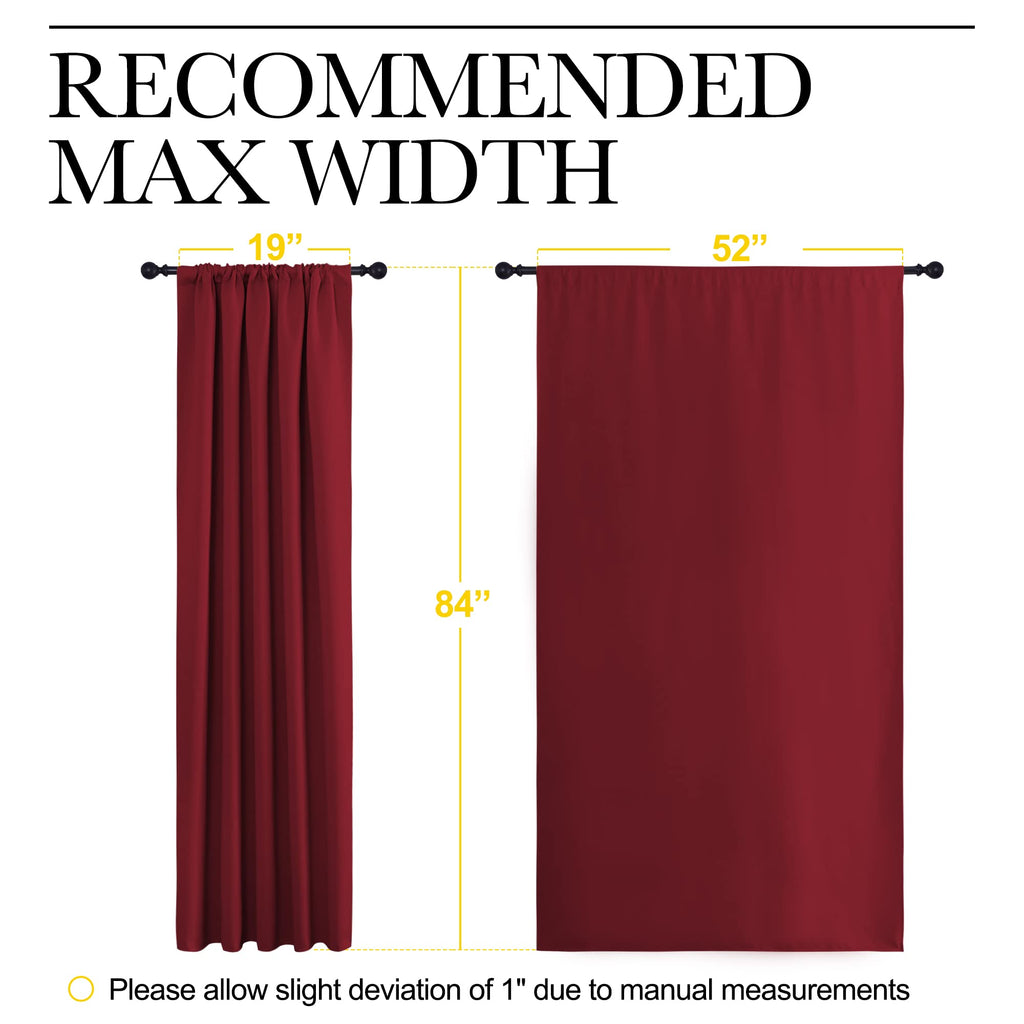 Living Room Curtains for Window - Energy Efficient & Noise Reducing Thermal Insulated Rod Pocket Blackout
