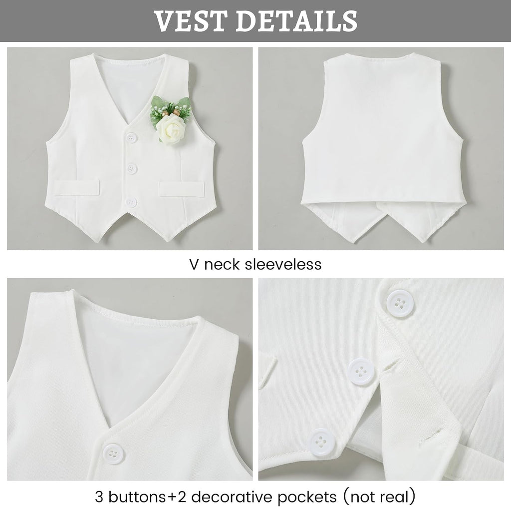 Baby Boy Baptism Outfit Suit Set Christening Formal