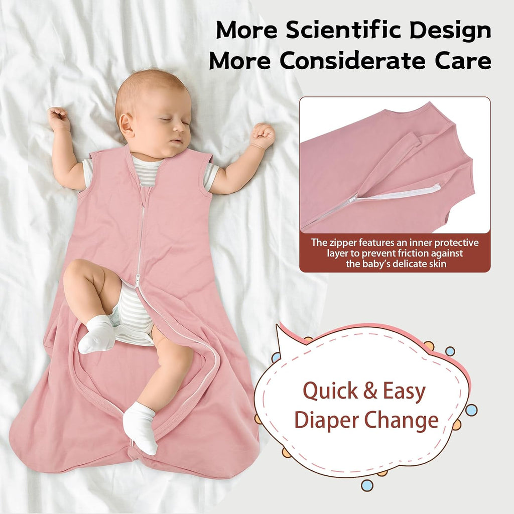 Sleep Sack, 100% Cotton Wearable Blanket, 0.5 Tog, 3 Pack