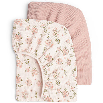 Muslin Mini Crib Sheets: Pack and Play Sheets 38" x 26"