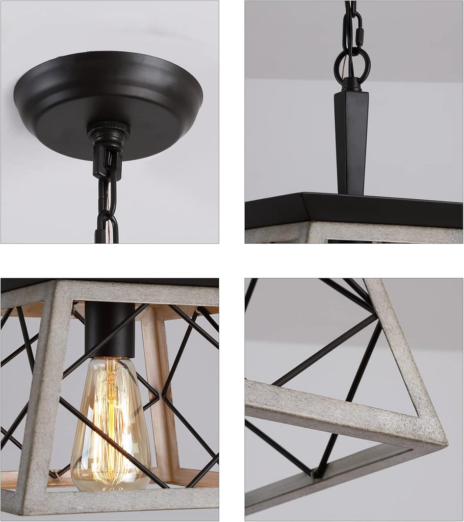Farmhouse Dining Room Pendant Light Fixture,1-Light Industrial Chandelier Hanging Small Lights for Hallway Entryway