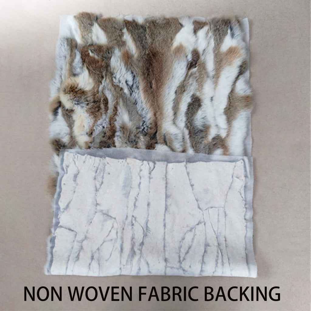 Fur Blanket Throw for Couch Tan Rabbit Fur Throw Blanket Non-Woven Fabric Backing Fuzzy Fluffy Super Soft Plush