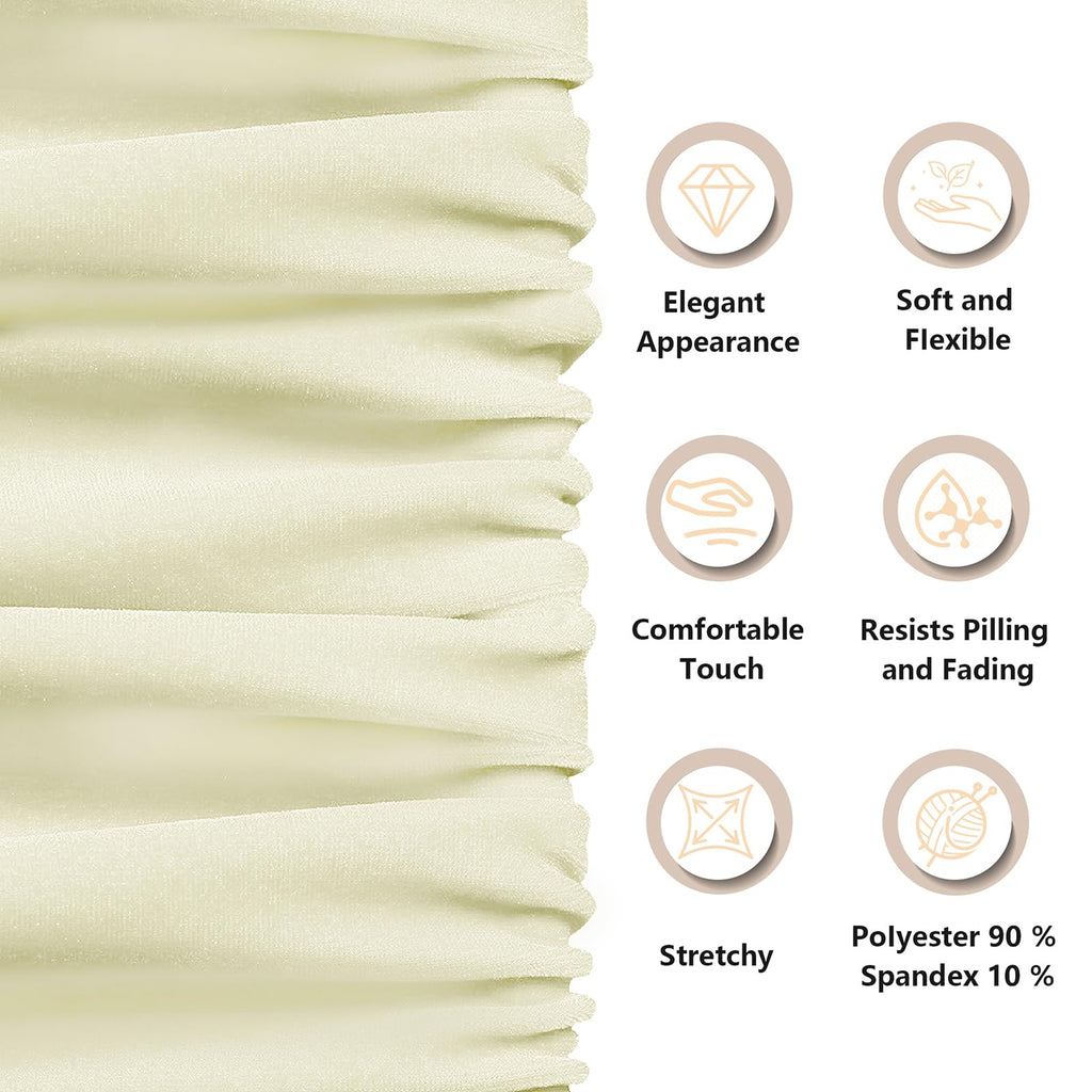 2 Yard Ivory Stretch Velvet Fabric 60" Wide for DIY Crafts