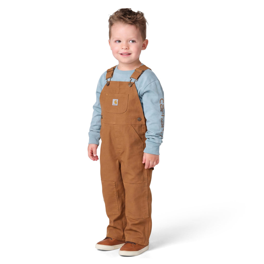 Baby-boys Infant Washed Duck Bib Overall, Brown, .