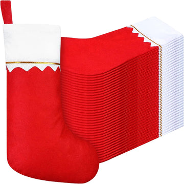Christmas Stockings Bulk 15 Inch Felt, Red - Set of 36