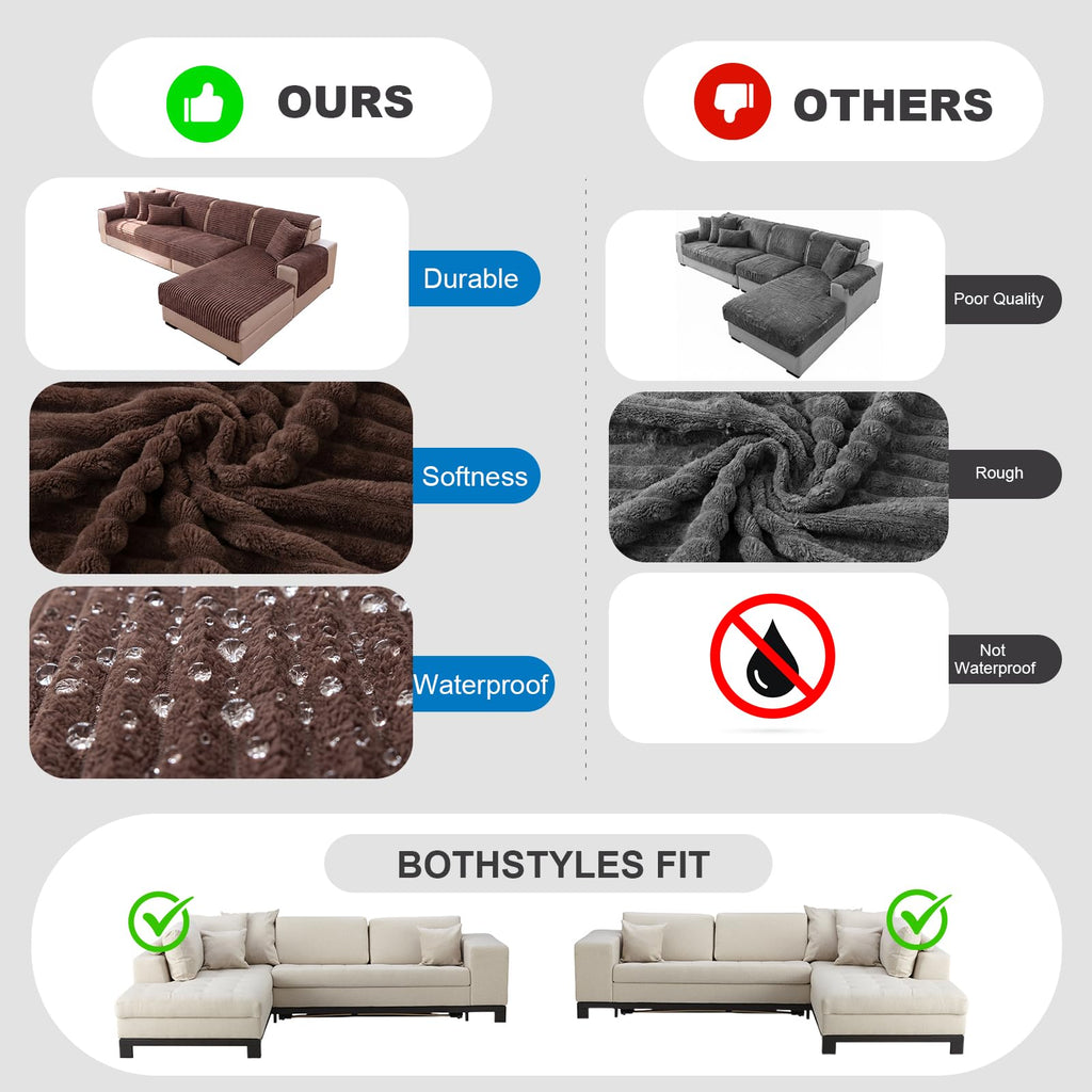 2 Pack Waterproof Couch Cover for Dogs for Sectional Sofa