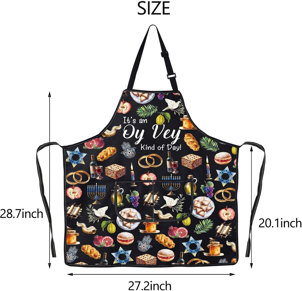 Jewish Apron Judaica Gift It's An Oy Vey Kind Of Day Gift Judaism Kitchen Apron Hanukkah Apron Jewish Passover Gifts