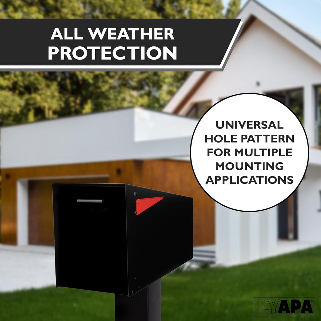 Modern Angle Design Post Mount Modern Mailbox