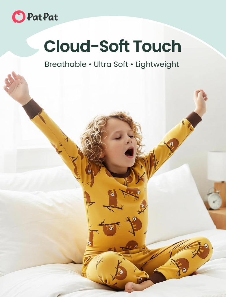Bamboo Viscose Pajama Set for Toddlers with Improved Tensile Strength, Snug Fit Pjs Sleeper for Baby Boys Girls Kids
