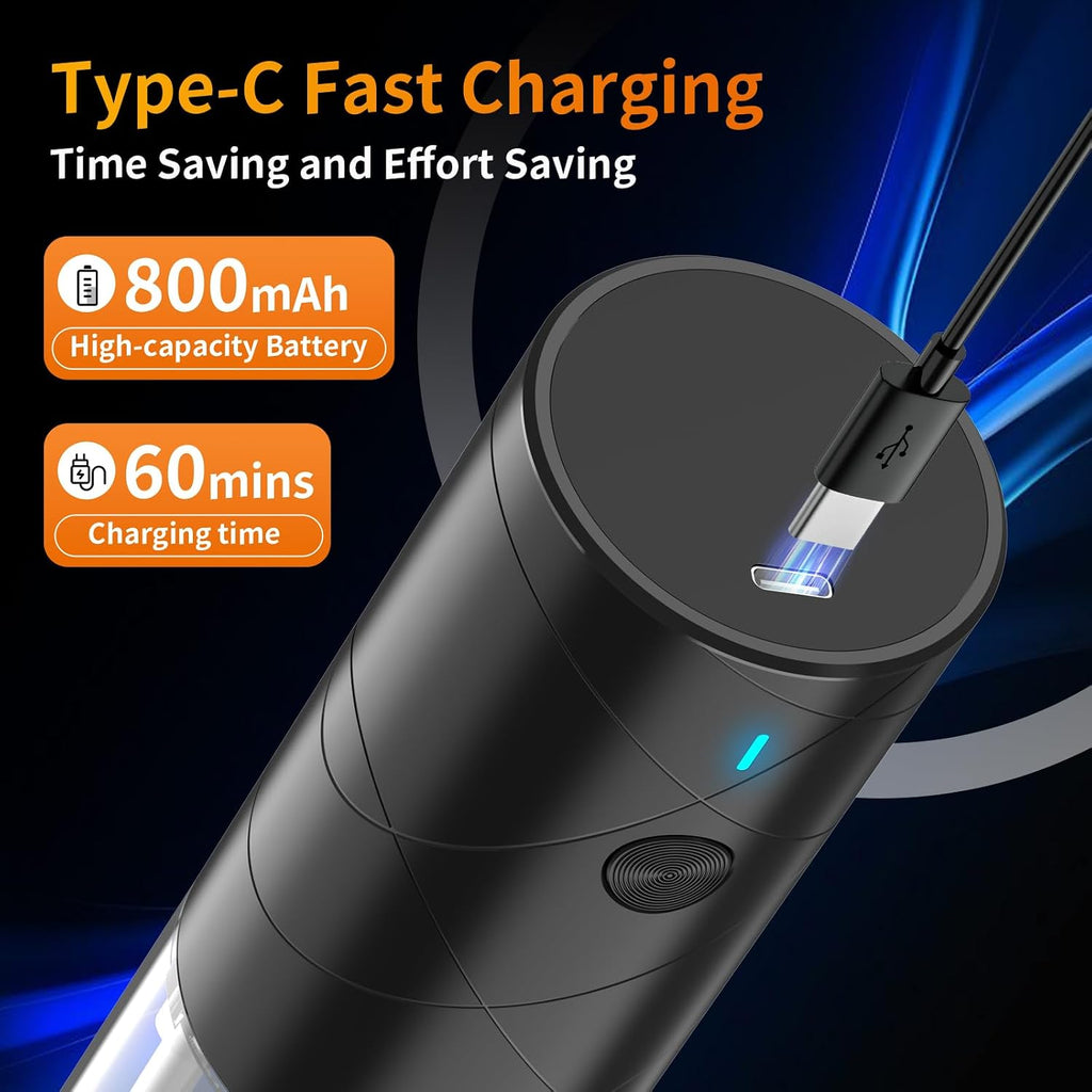 Electric Salt and Pepper Grinder Set USB Rechargeable with Warm LED Light, Adjustable Coarseness Large Capacity - Set of 2