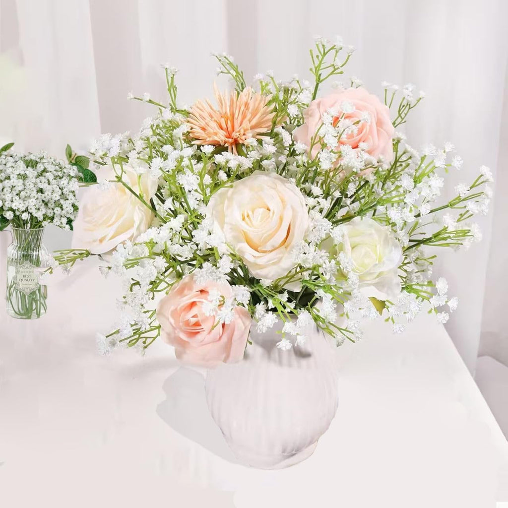120 Pcs Baby Breath Artificial Flowers Bulk, White Artificial Flowers Artificial Baby Breath Gypsophila Flowers para