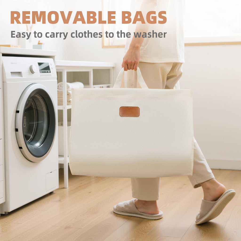 Vertical Rolling Laundry Hamper, 4 Section Laundry Sorter