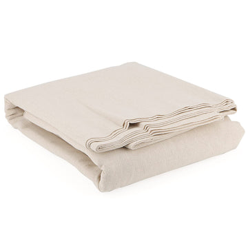 59 Inch x 6.5 Yards Cotton Linen Fabric, Plain Solid Color Cotton Linen Blend Cloth Fabric, Cotton Linen Embroidery