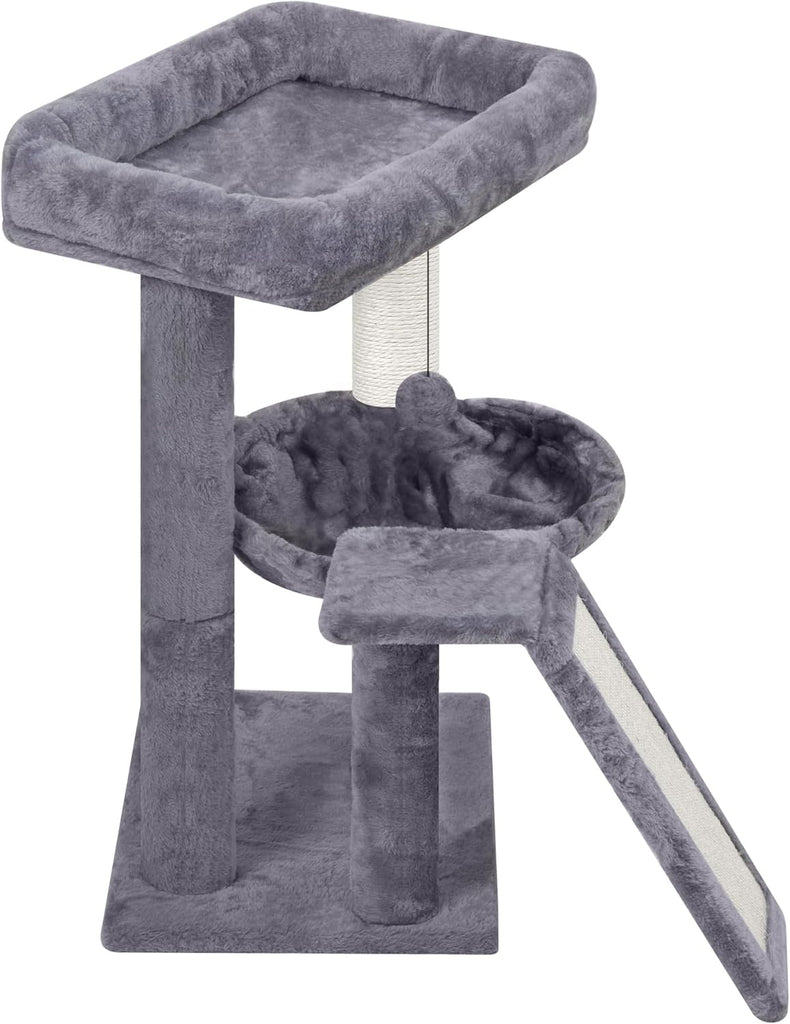 YOUPET Cat Tree with Cat Scratching Post for Indoor Cats, Cat Tower with Scratching Board and Playful Toy Balls