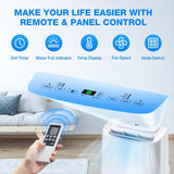 14000 BTU Portable Air Conditioner, 4-in-1 Air Conditioner Portable for Room Up to 700 Sq.Ft. with Remote, Auto Swing