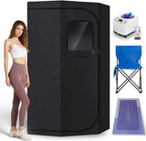 Sauna Box for Detoxification and Relaxation, Indoor Portable Sauna Tent with 3L Steamer and Folding Chair, 9 Levels