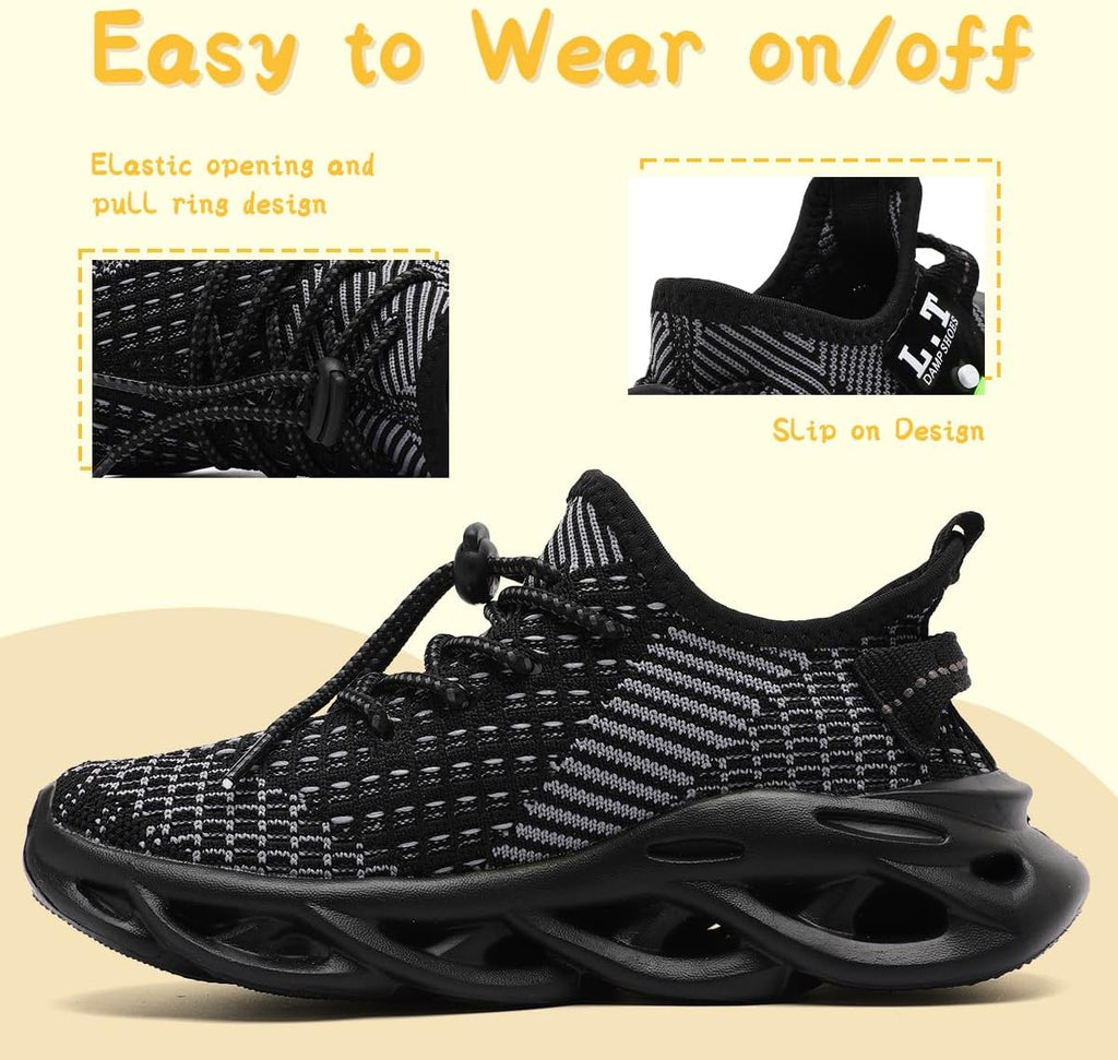 Boys Shoes Kids Running Tennis Lightweight Slip On Non Slip Sneakers