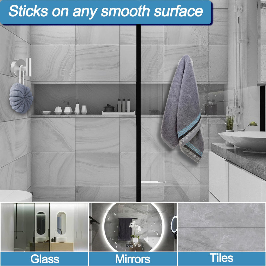 Suction Cup Hooks for Shower, No Drill Towel Hooks s