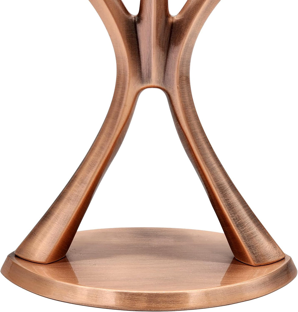 Contemporary Hanukkah , Polished, Non-tarnishing, Holds Most Hanukkah Candles (Copper)