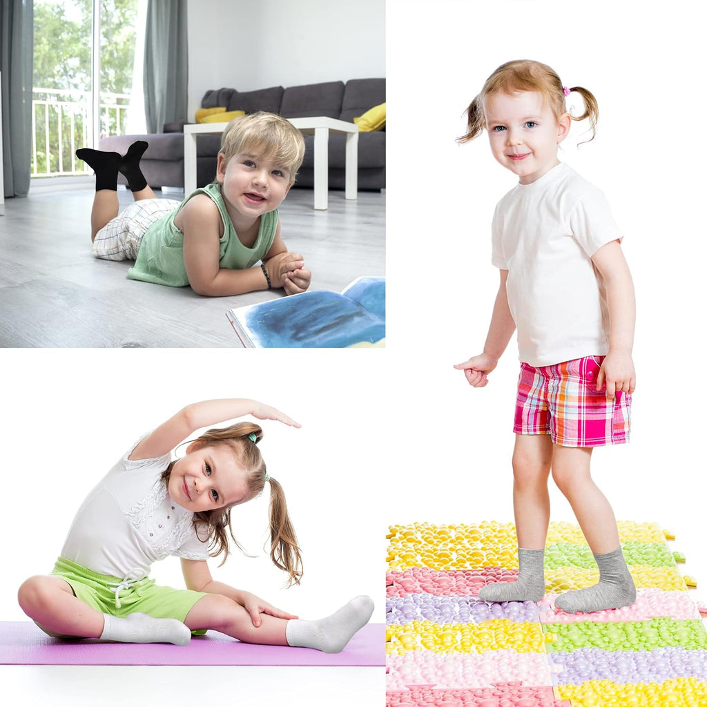 Kids Crew Socks, 20 Pairs Mid Cut Socks for Kids