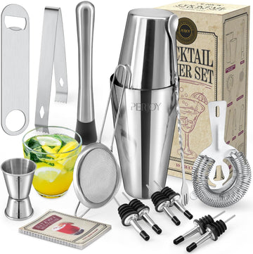 Cocktail Shaker Set, 16 Piece Bartender Kit, Cocktail Shaker, Stainless Steel Bar Set Accessories, Coktail Set