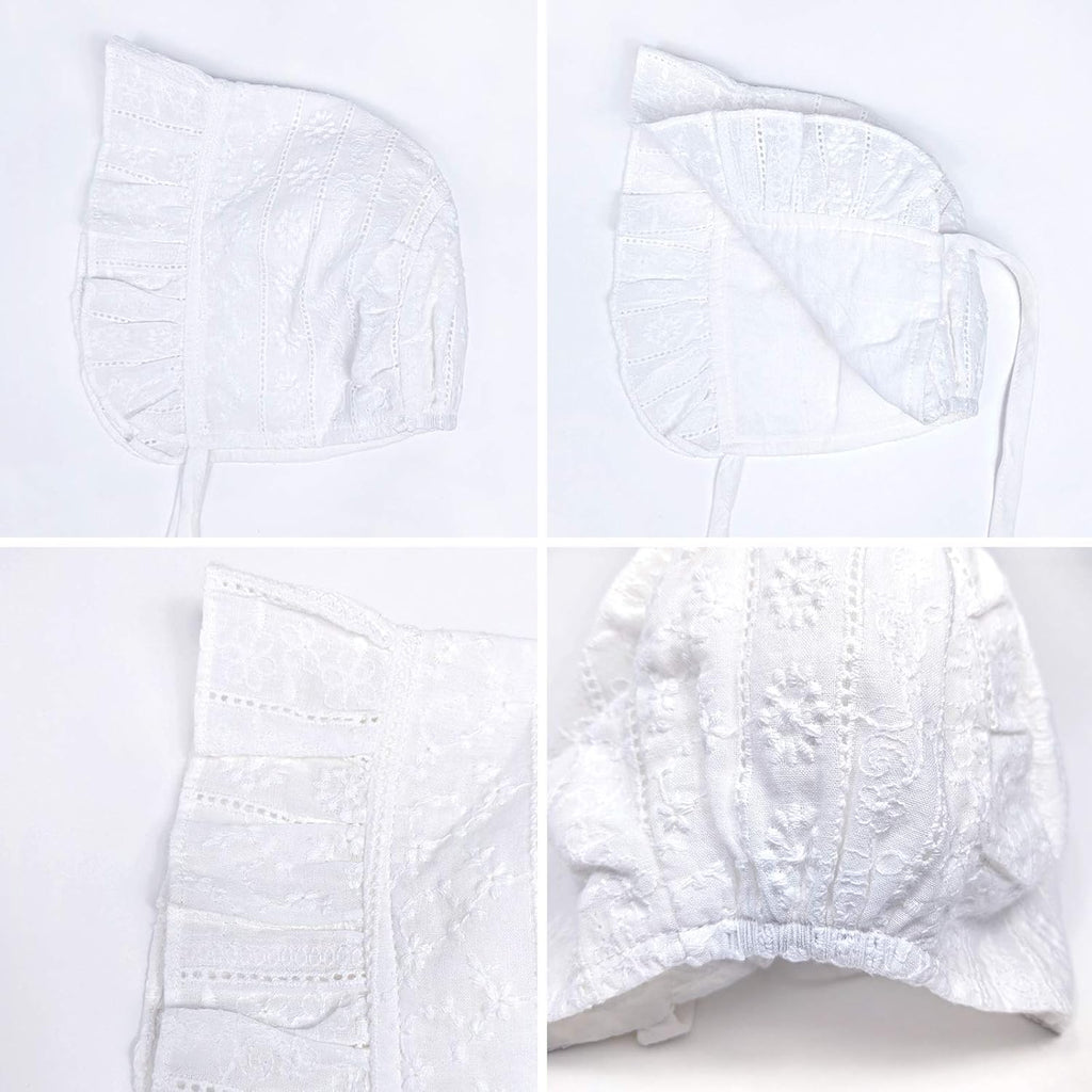 Baby Bonnet Hat Princess Ruffle Muslin Lined Cap
