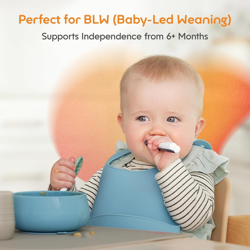 Baby Spoons Self Feeding 6 Months, Pack Beige/Mauve