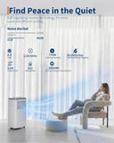 8000BTUs Portable Air Conditioner with Remote Control,350 Sq.Ft Max. 48dB Portable AC Unit, Dehumidifier, Fan, Sleep