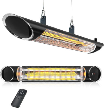 Electric Outdoor Heater, Infrared Patio Heater for Outdoor/Indoor Use, Wall Mounted/Ceiling/Infrared Heater Outdoor