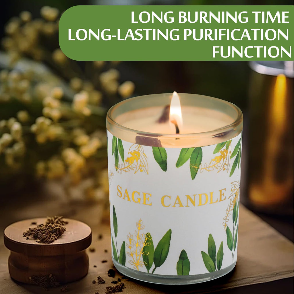 Candles, 6 Pack Sage Candle for Cleansing House Negative Energy