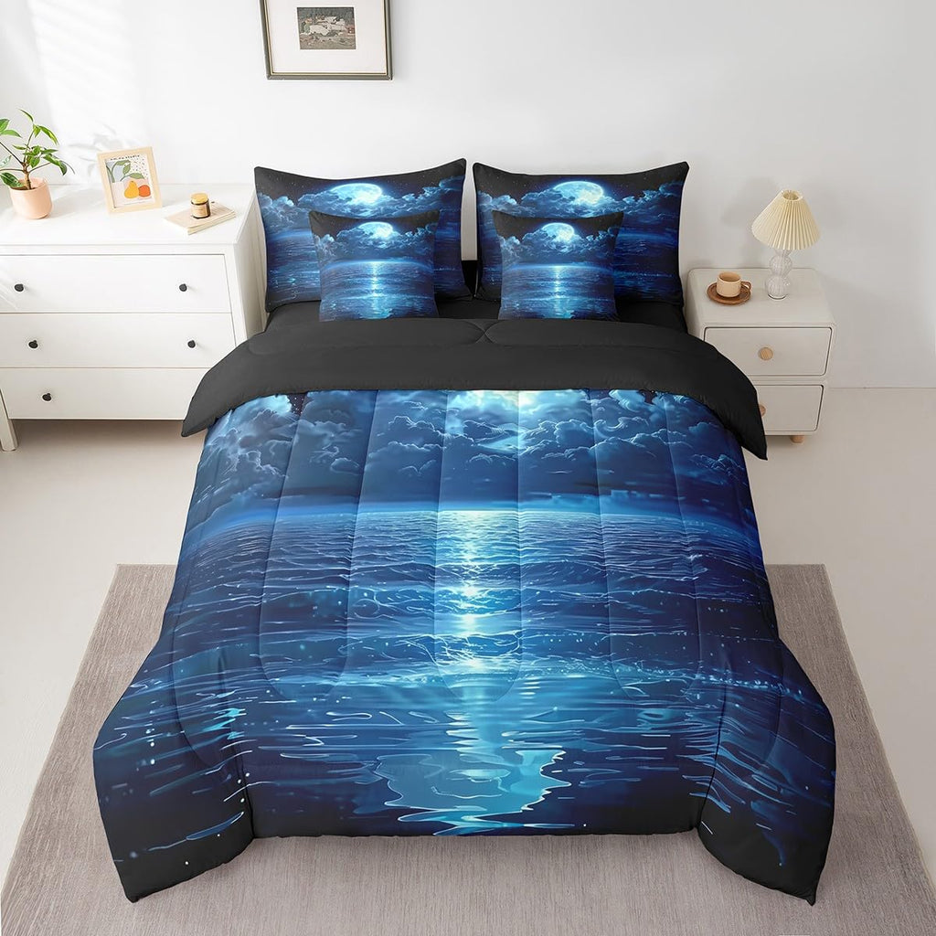 Moonlight Beach Comforter Set with Sheets 7 Piece