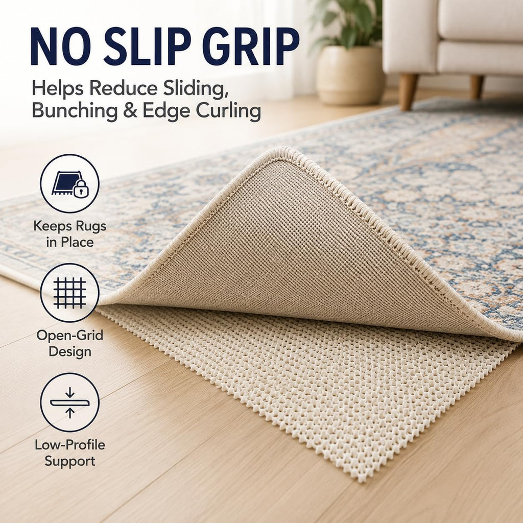 Non Slip Rug Pad 8x10 Feet for Hardwood Floors and Large Area Rugs