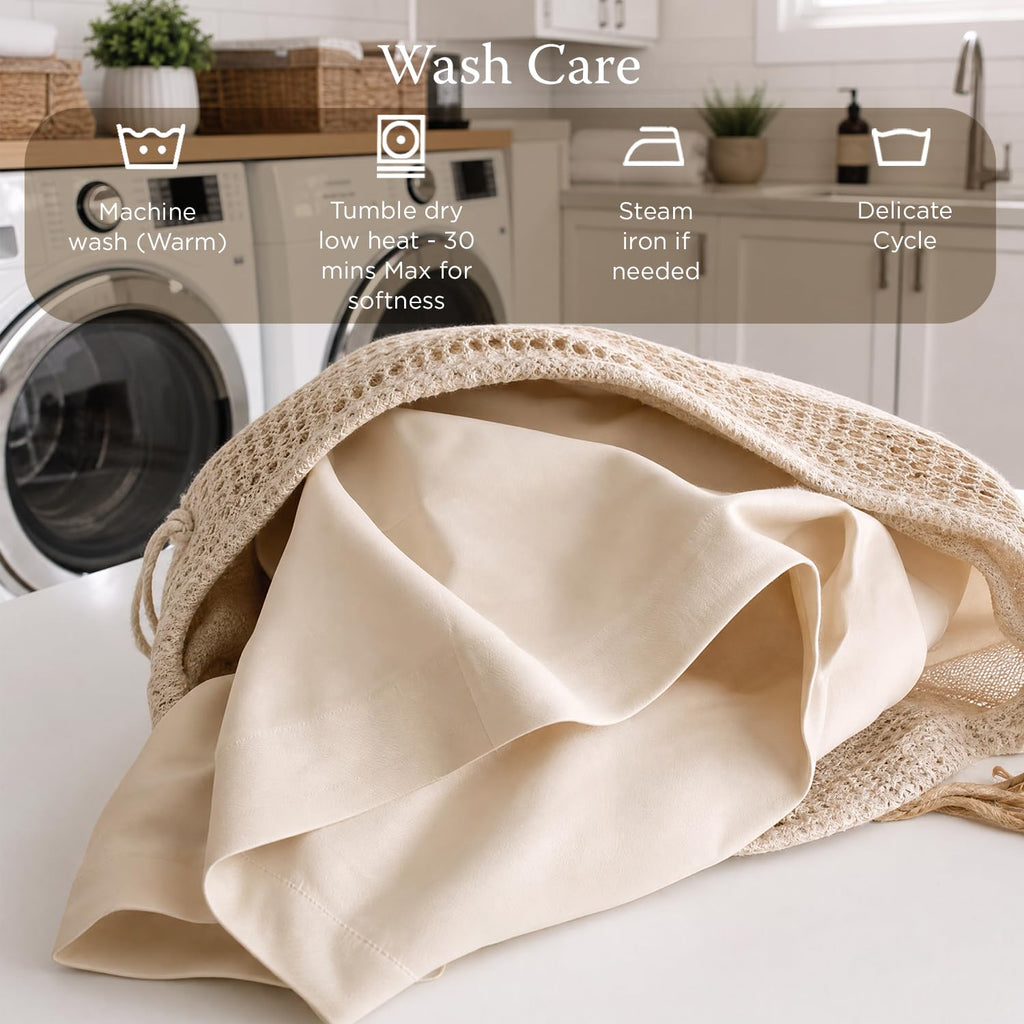 400 Thread Count Egyptian Cotton King Pillowcases, Sateen, Solid