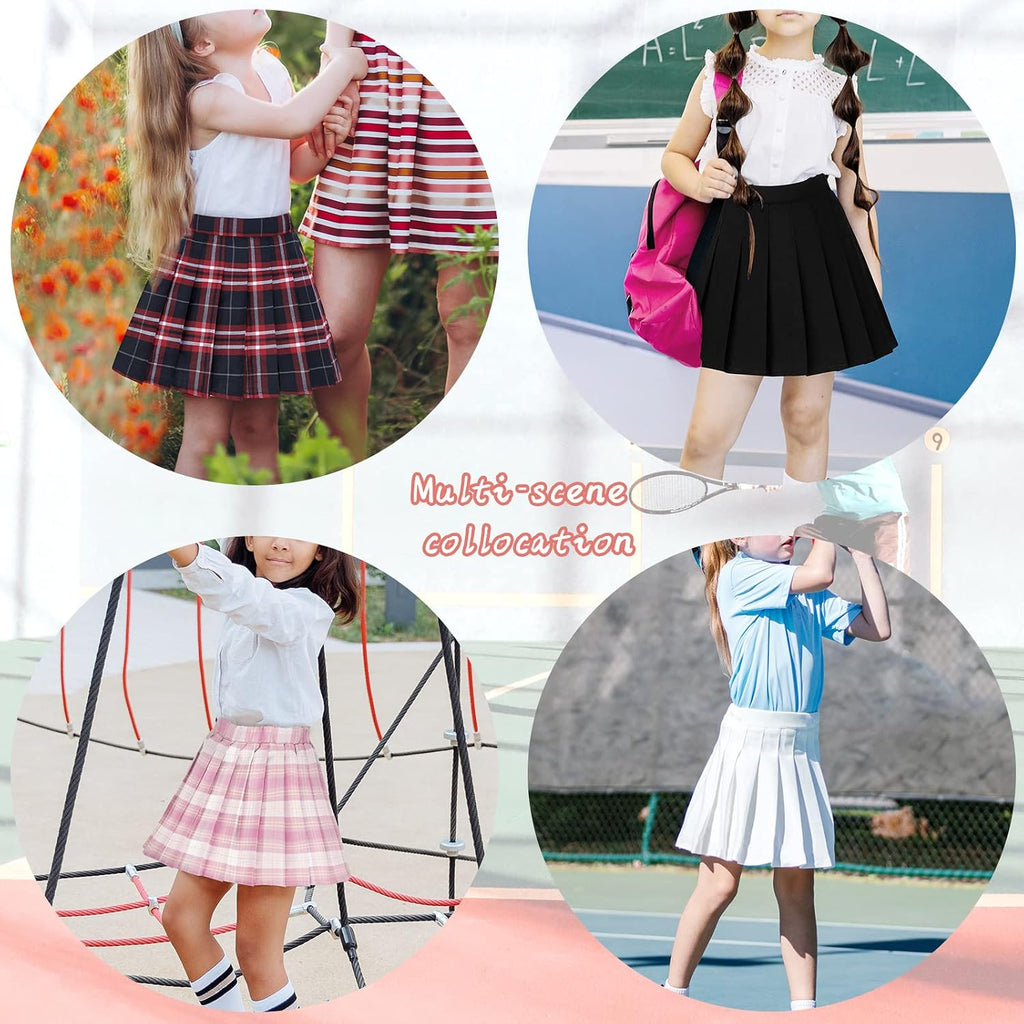 Girls Pleated Mini Skirt High Waist Tennis School Uniform Skirts